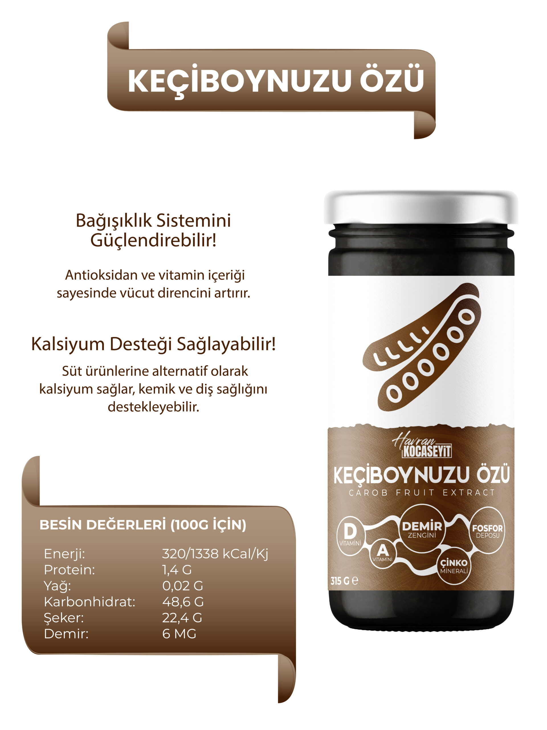 Keçiboynuzu Özü 315 Gr - Görsel 2