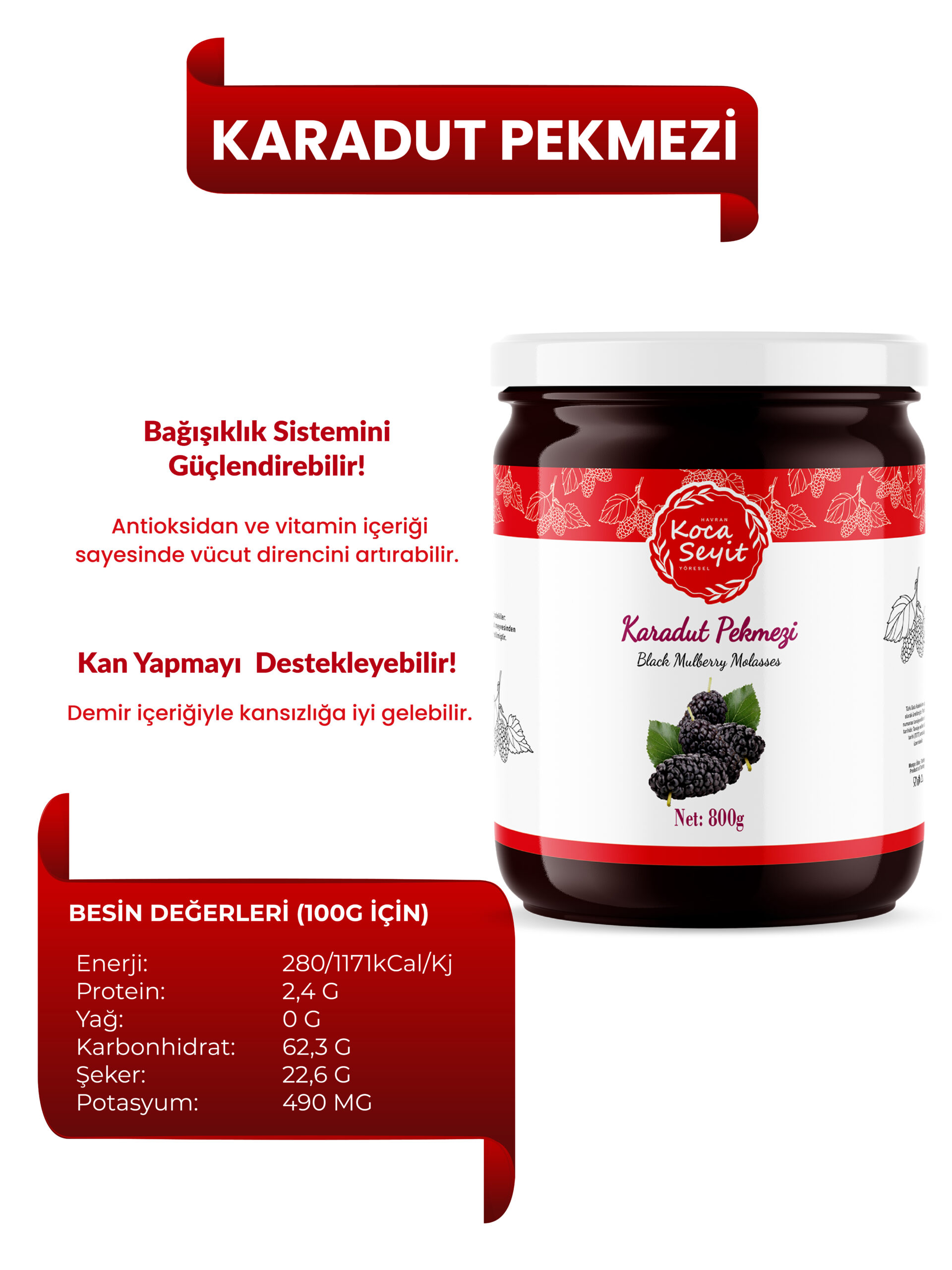 Karadut Pekmezi 800 Gr - Görsel 2