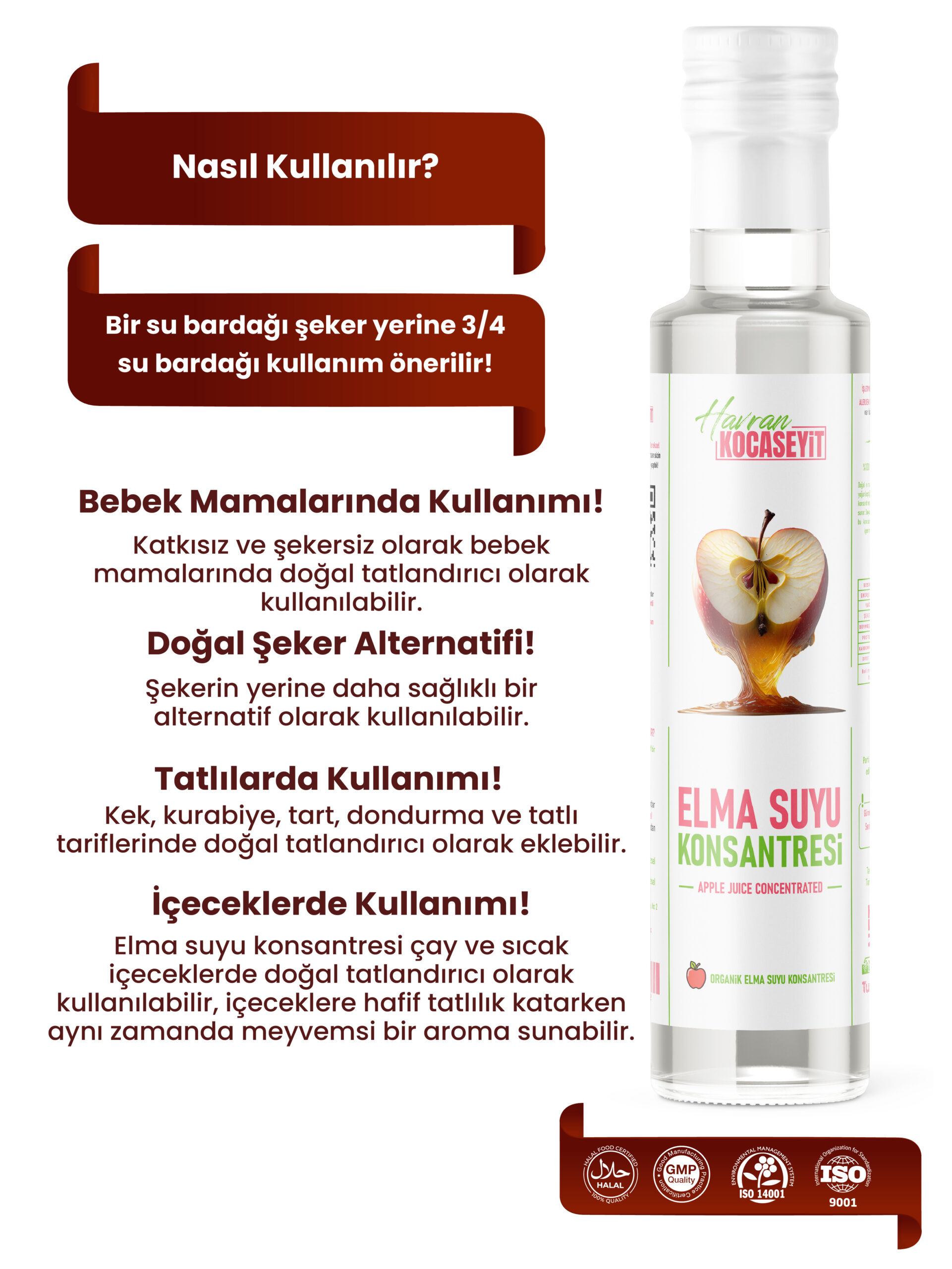 Kocaseyit® Doğal Elma Suyu Konsantresi 250 Ml - Görsel 4