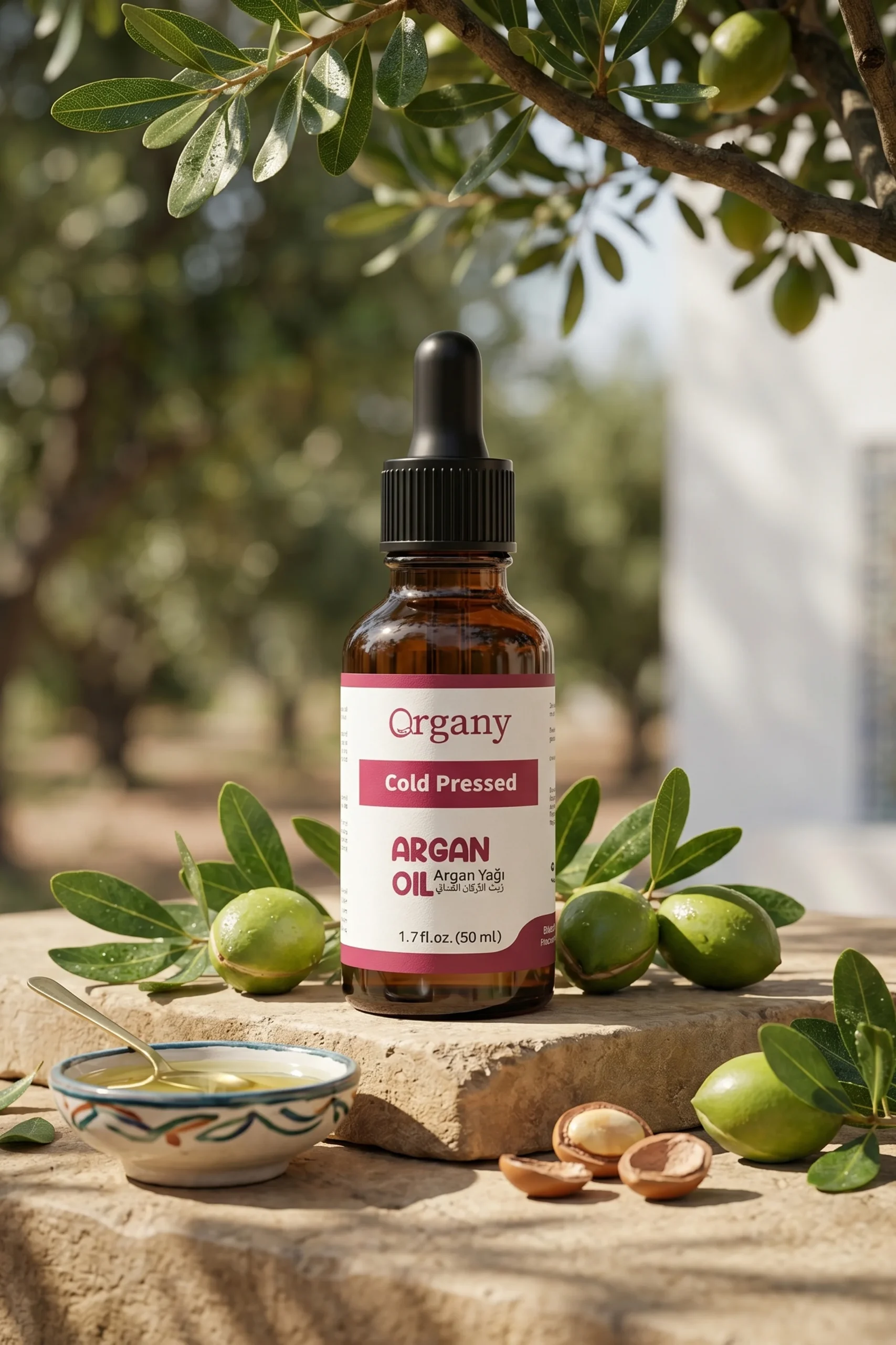 Soğuk Sıkım Argan Yağı %100 Doğal Nemlendirici Cilt Saç ve Tırnak Bakım Yağı Argan Oil 50 ml - Görsel 4