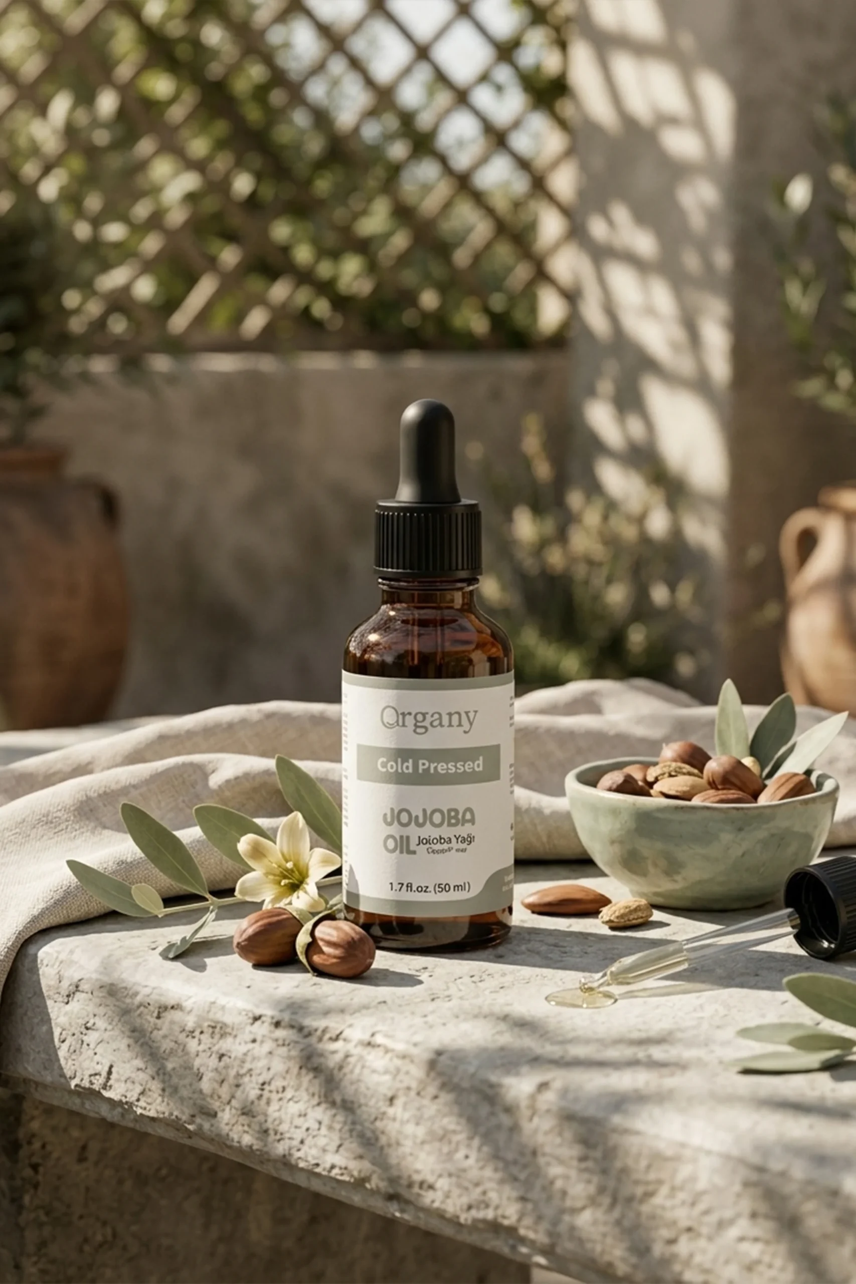 Soğuk Sıkım Jojoba Yağı %100 Doğal Gözenek Tıkamayan Cilt ve Saç Bakım Yağı Jojoba Oil 50 ml - Görsel 4