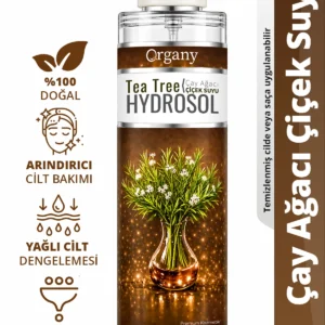 Yağlı Ciltler İçin Çay Ağacı Suyu %100 Doğal Arındırıcı Cilt Bakım Toniği Tea Tree Hidrosol 100 ml