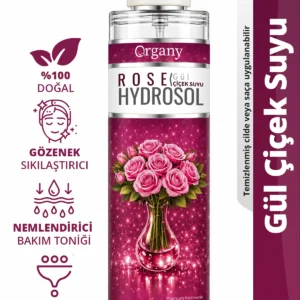Gözenek Sıkılaştırıcı Gül Suyu %100 Doğal Ferahlatıcı,Nemlendirici Yüz ve Cilt Bakım Toniği Rose Hidrosol 100 ml