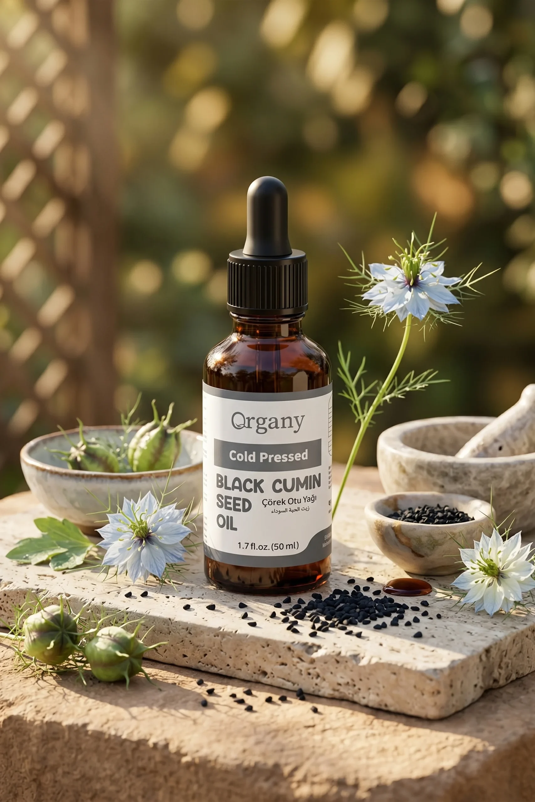 Soğuk Sıkım Çörek Otu Yağı %100 Doğal Akneye Eğilimli Cilt ve Saç Derisi Bakım Yağı Black Seed Oil 50 ml - Görsel 4