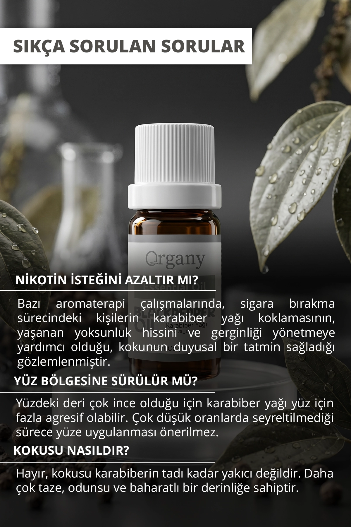 Doğal Karabiber Yağı %100 Doğal Spor Sonrası Masaj Yağı Black Pepper Essential Oil 10 ml - Görsel 4