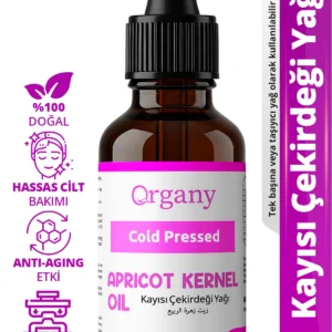 Soğuk Sıkım Kayısı Çekirdeği Yağı %100 Doğal Nemlendirici Kuru Cilt Bakım Yağı Apricot Kernel Oil 50 ml