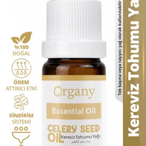 Ödem Atıcı Kereviz Tohumu Yağı %100 Doğal Vücut Bakım Masaj Yağı Celery Seed Essential Oil 10 ml