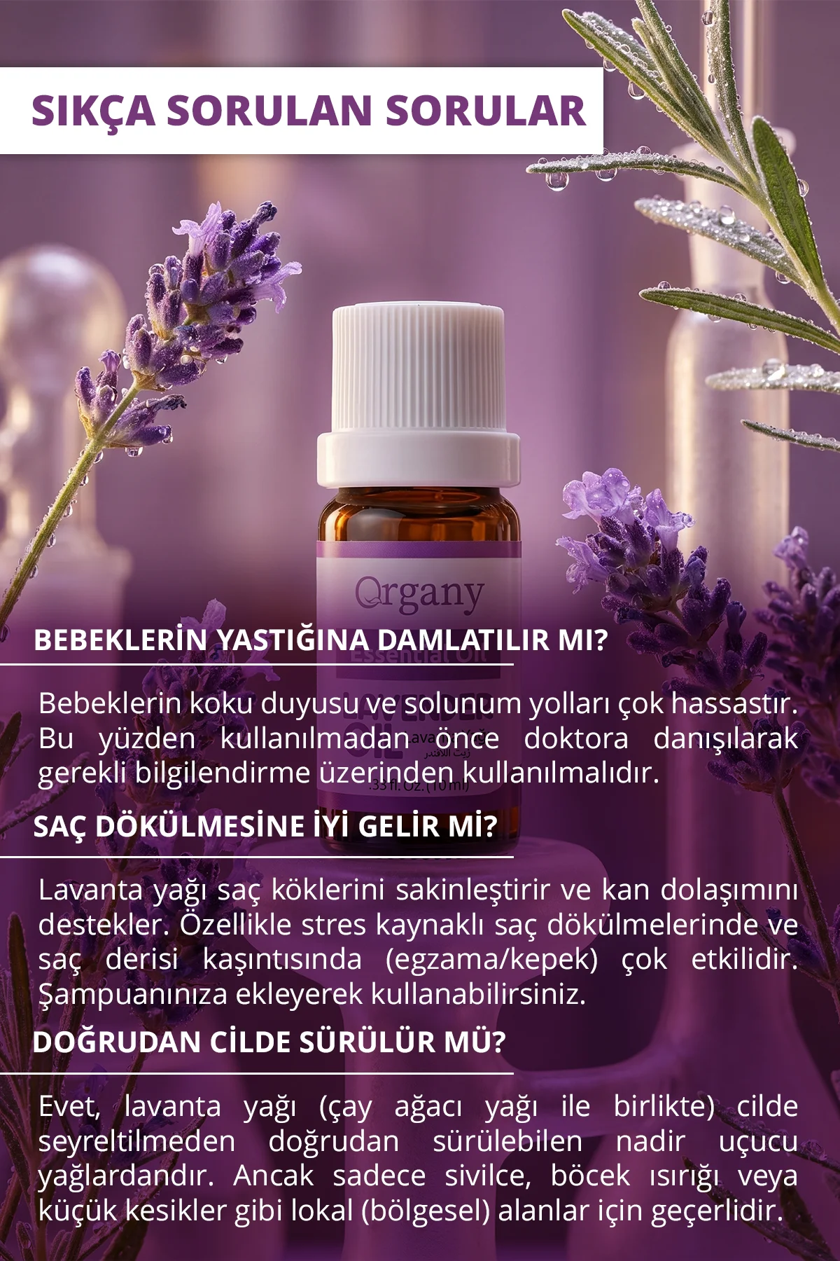 Uyku Kalitesi Artırıcı Lavanta Yağı %100 Doğal Rahatlatıcı Aromaterapi Yağı Lavender Essential Oil 10 ml - Görsel 4