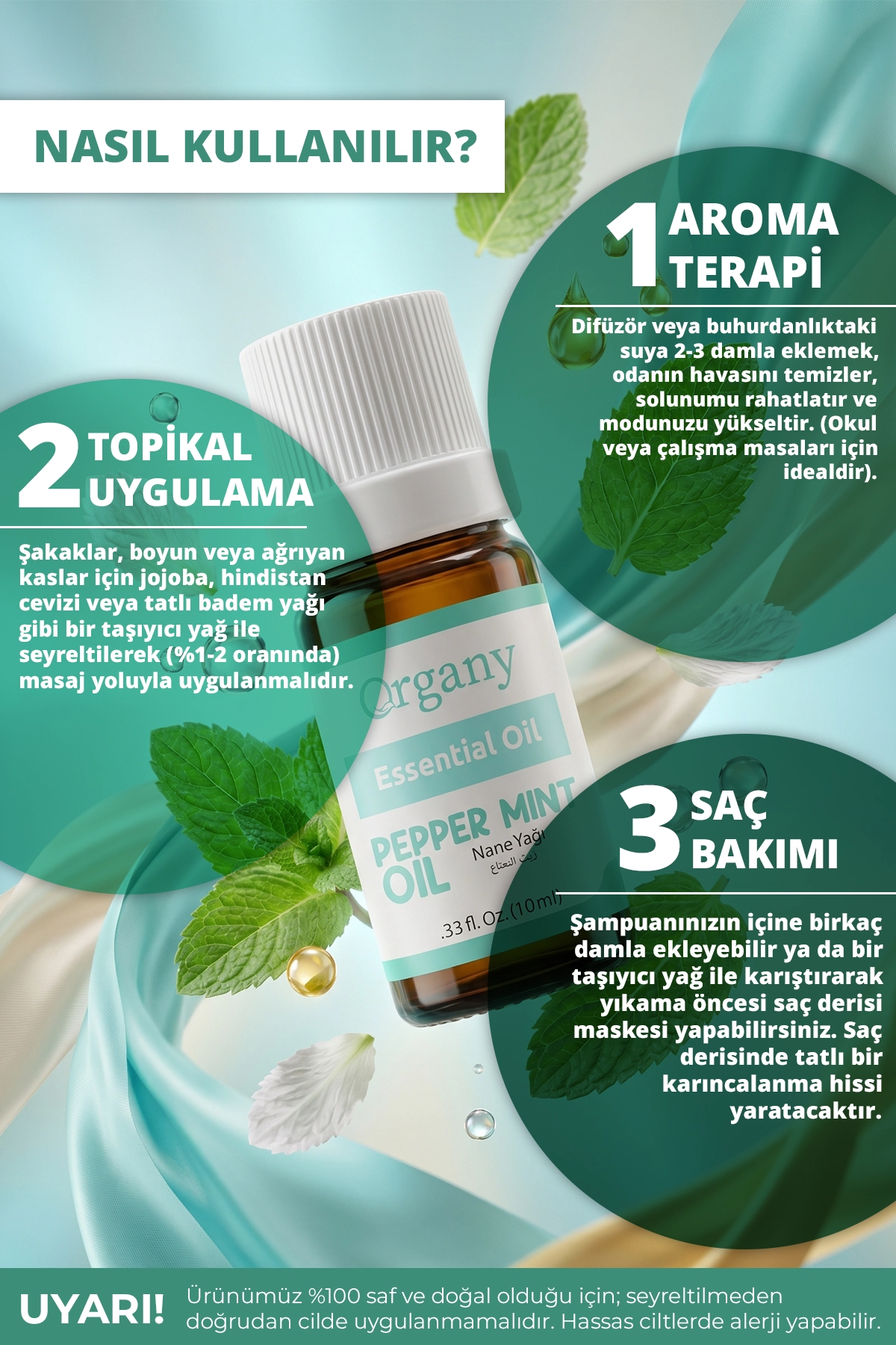 Cilt Bakımına Destekleyici Kekik Yağı %100 Doğal Bitkisel Bakım Yağı Thyme Essential Oil 10 ml - Görsel 3