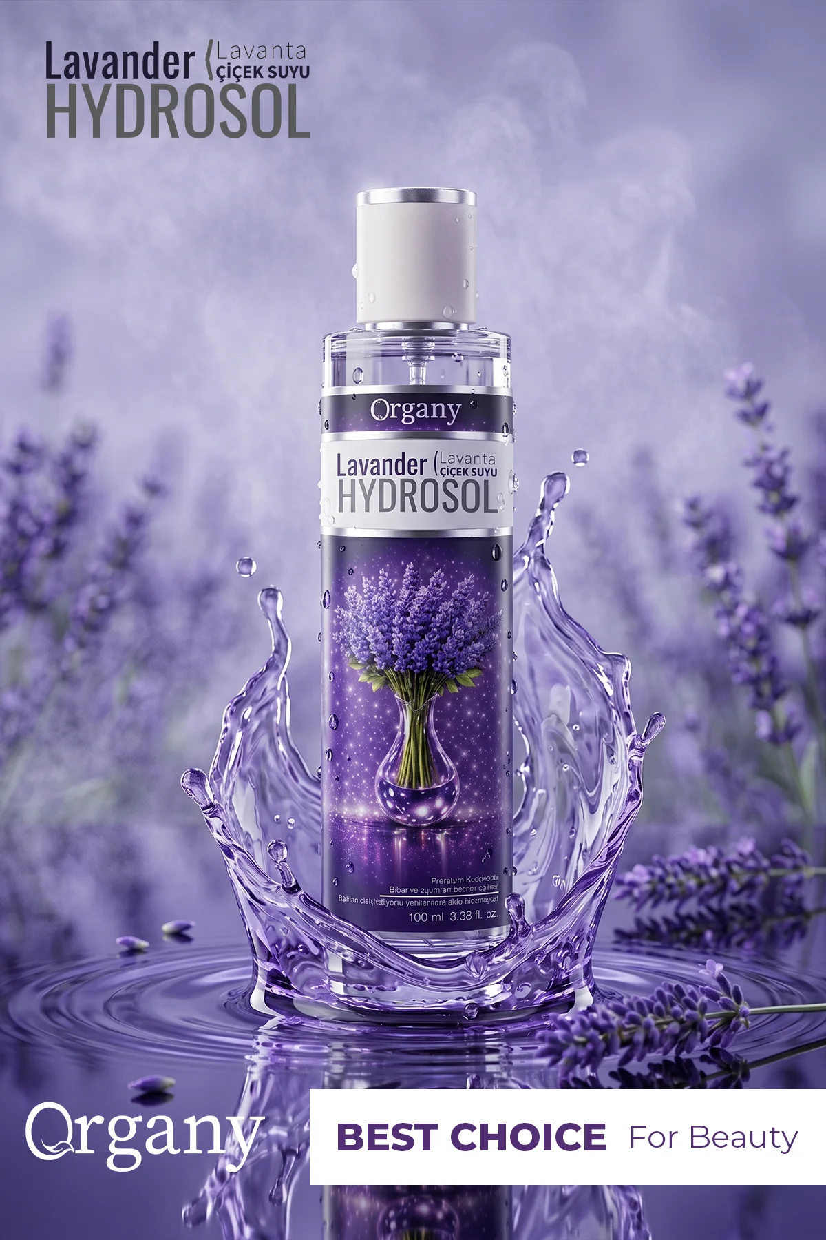 Cilde Canlılık Veren Lavanta Suyu %100 Doğal Besleyici Yüz ve Cilt Bakım Toniği Lavender Hidrosol 100 ml - Görsel 3
