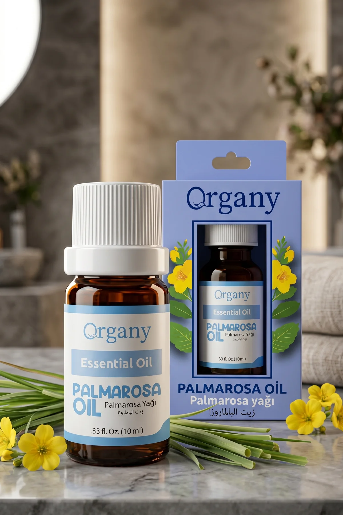 Doğal Deodorant Palmarosa Yağı %100 Doğal Temiz Çiçeksi Bakım Yağı Palmarosa Essential Oil 10 ml - Görsel 2
