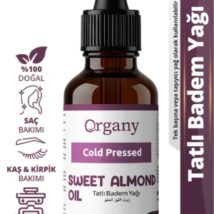 Soğuk Sıkım Tatlı Badem Yağı %100 Doğal Cilt ve Saç Bakım Yağı Sweet Almond Oil 50 ml