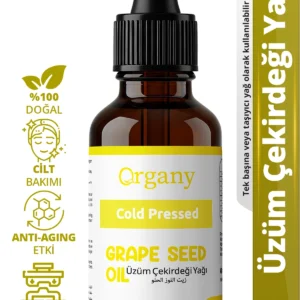 Soğuk Sıkım Üzüm Çekirdeği Yağı %100 Doğal Cilt Saç ve Masaj Bakım Yağı Grape Seed Oil 50 ml
