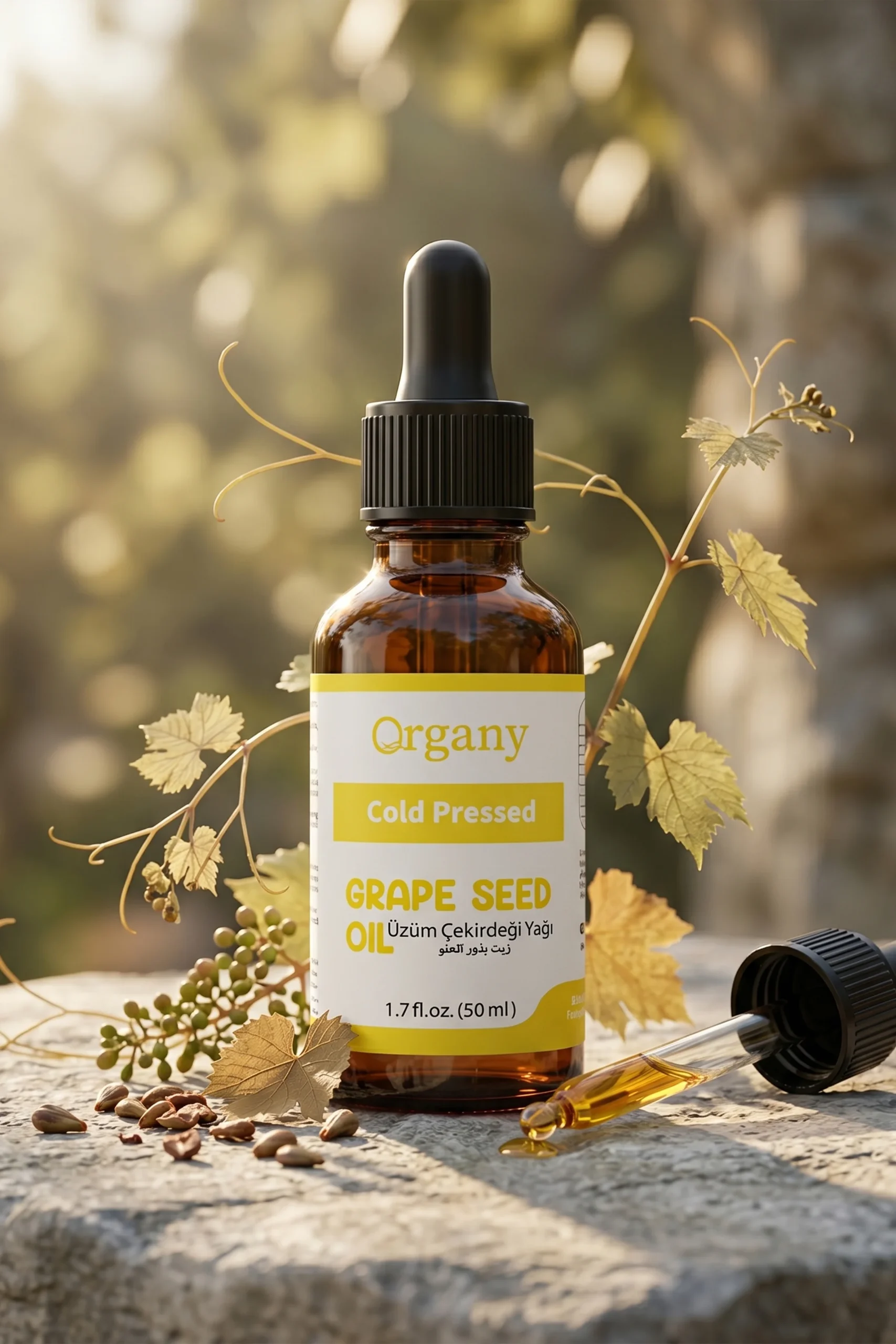Soğuk Sıkım Üzüm Çekirdeği Yağı %100 Doğal Cilt Saç ve Masaj Bakım Yağı Grape Seed Oil 50 ml - Görsel 4